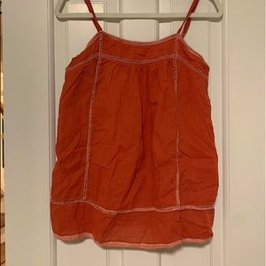 Roberta Freyman Tank top with crochet detail Sz M